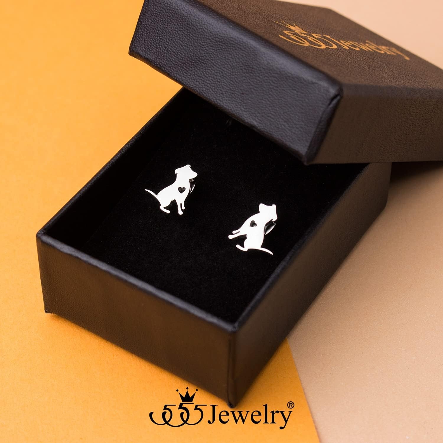image:image555Jewelry Stainless Steel Small Tiny Puppy Dog Stud Earrings for WomenHypoallergenic Miniature Dog EarringSilver