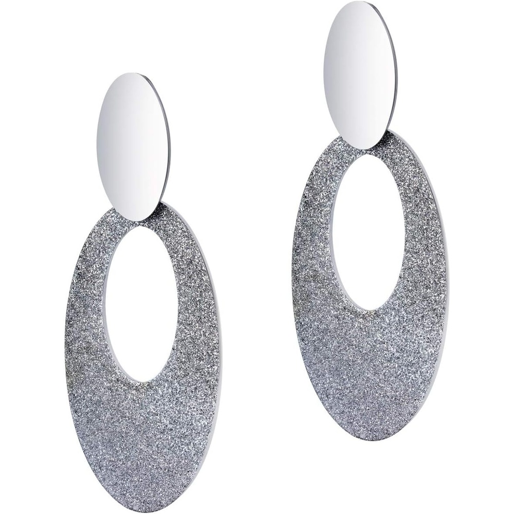 image:image555Jewelry Womens Stainless Steel Teardrop Dangle Hanging Hypoallergenic EarringsSilver Style 2