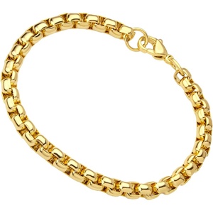image:image555Jewelry 5mm Stainless Steel Box Chain Bracelet for Men amp Women 65 to 9 InchGold