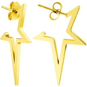 image:image555Jewelry Nickel Free Edgy Open Shooting Star Stud Hoop Earrings for Ladies amp WomenGold