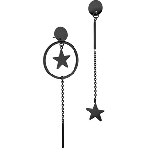 image:image555Jewelry Stainless Steel Dangle Drop Star Tassel Earrings for Women amp LadiesBlack