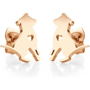 image:image555Jewelry Stainless Steel Small Tiny Puppy Dog Stud Earrings for WomenHypoallergenic Miniature Dog EarringRose Gold