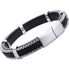 Black Leather & Silver Clasp