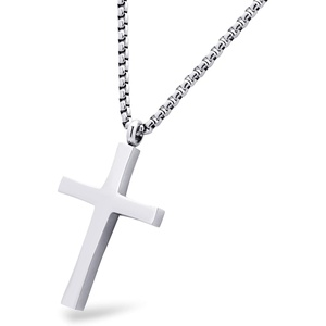 image:image555Jewelry Stainless Steel Cross Adjustable Rolo Chain Pendant Necklace 1628 InchesSilver