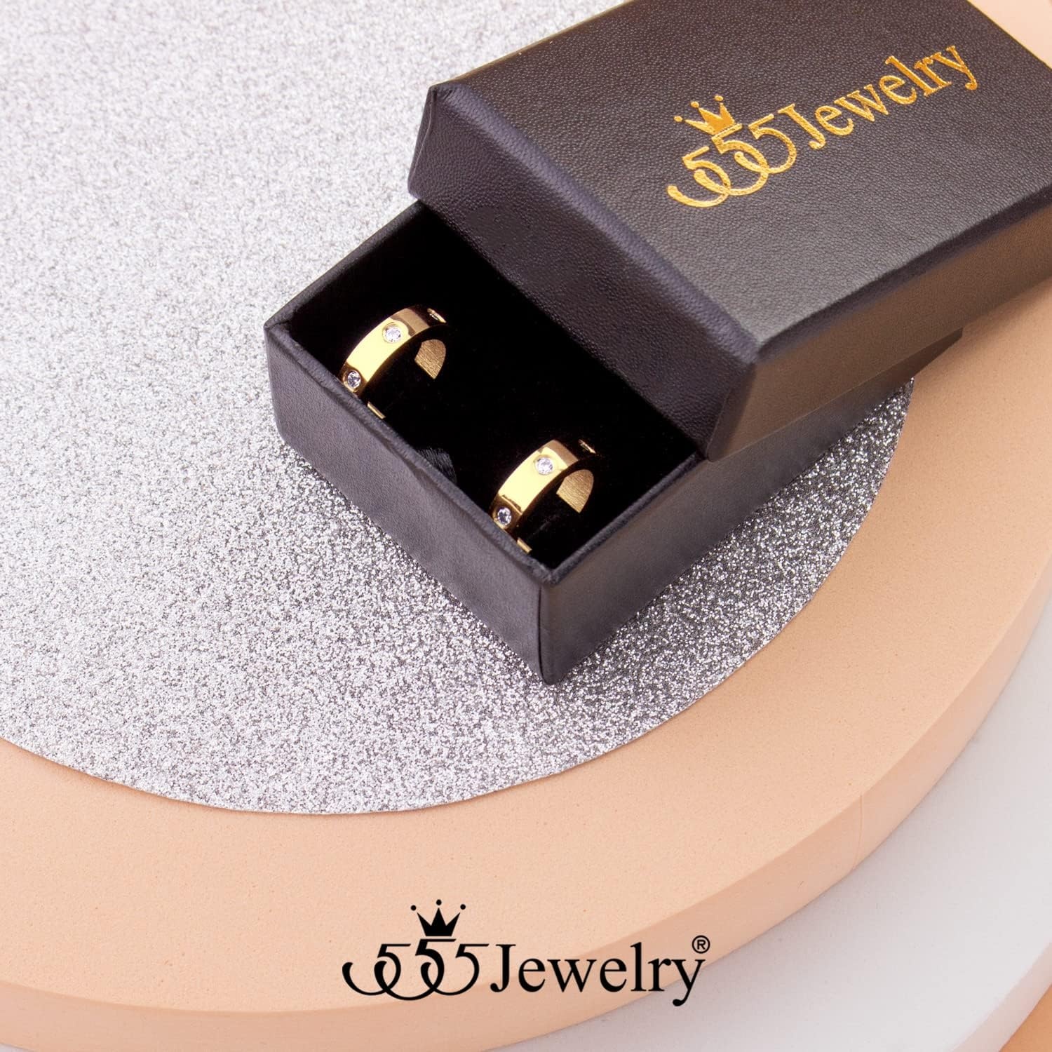 image:image555Jewelry Stainless Steel CZ Huggie Open Hoop Earrings for Women amp LadiesGold