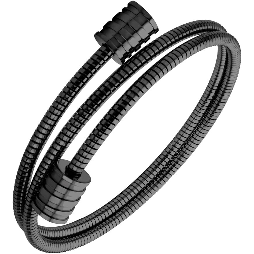 image:image555Jewelry Adjustable Spiral Coil Wire Wrap Bangle Cuff Bracelet for Men amp WomenBlack