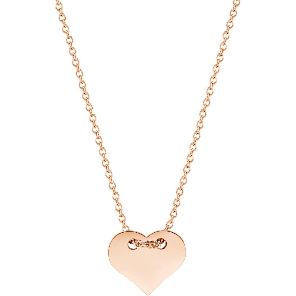 image:image555Jewelry Dainty Stainless Steel Sliding Heart Necklace for Women amp LadiesRose Gold