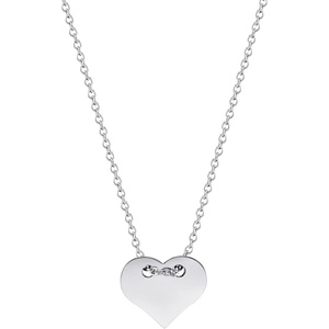 image:image555Jewelry Dainty Stainless Steel Sliding Heart Necklace for Women amp LadiesSilver
