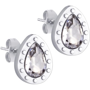 image:image555Jewelry Hypoallergenic Stainless Steel Sparkly CZ Teardrop Bridal Stud Earrings for WomenSilver