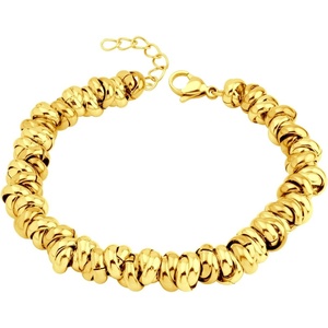 image:image555Jewelry Stainless Steel Elegant Charm Discs amp Beads Bracelet for WomenGold