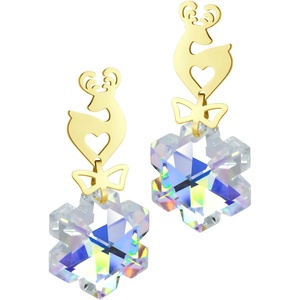 image:image555Jewelry Stainless Steel Snowflake CZ Drop Dangle Stud Earrings for WomenGold