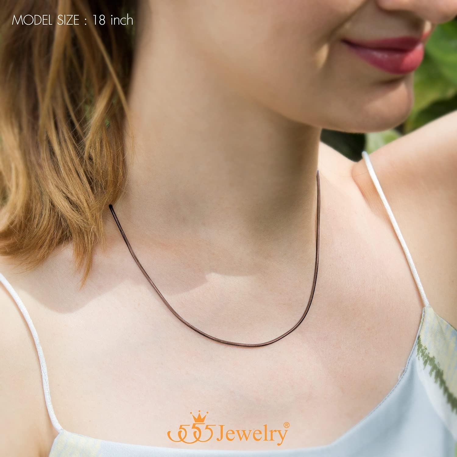 image:image555Jewelry 12mm Stainless Steel Snake Chain Necklace for Men amp Women 1628 InchCoffee