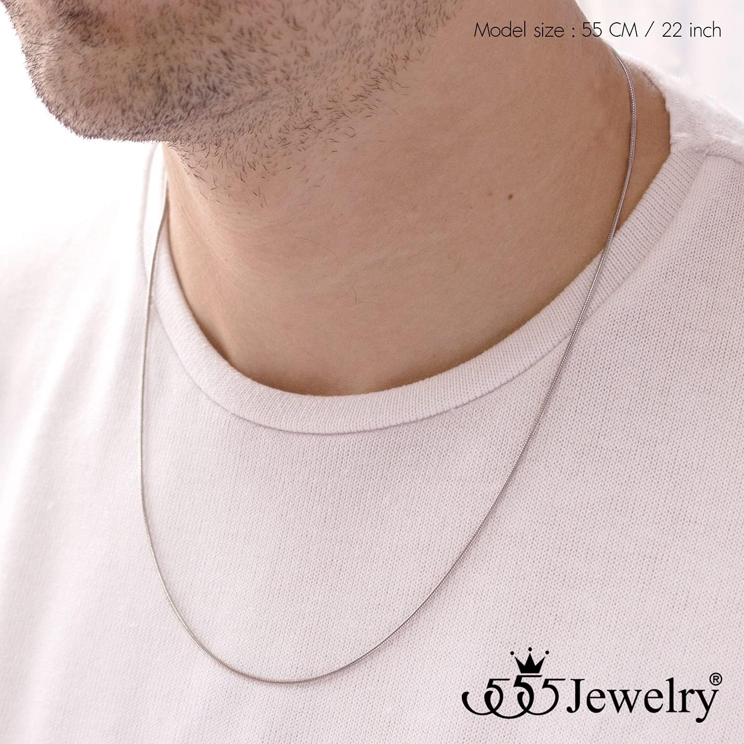 image:image555Jewelry 12mm Stainless Steel Snake Chain Necklace for Men amp Women 1628 InchSilver
