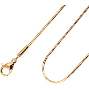 image:image555Jewelry 12mm Stainless Steel Snake Chain Necklace for Men amp Women 1628 InchRose Gold