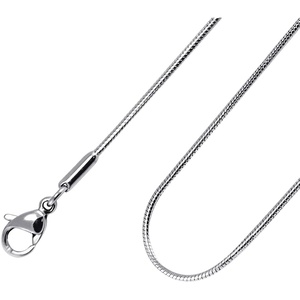 image:image555Jewelry 12mm Stainless Steel Snake Chain Necklace for Men amp Women 1628 InchSilver