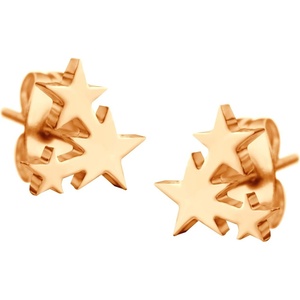 image:image555Jewelry Delicate Small Tiny Triple Stars Stud Earrings for WomenRose Gold