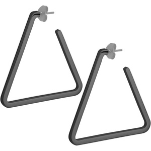 image:image555Jewelry Stainless Steel Large Geometric Stud Hoop Triangle Earrings for WomenBlack