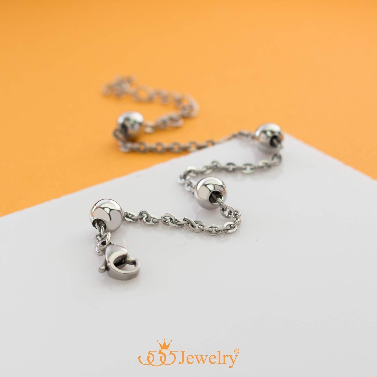 image:image555Jewelry 2mm Stainless Steel Adjustable Cable Link Chain Bead Bracelets for Women Dainty Bracelets for Women Beaded Bracelets for Ladies Womens Beaded Bracelets Sliver 8 InchSilver