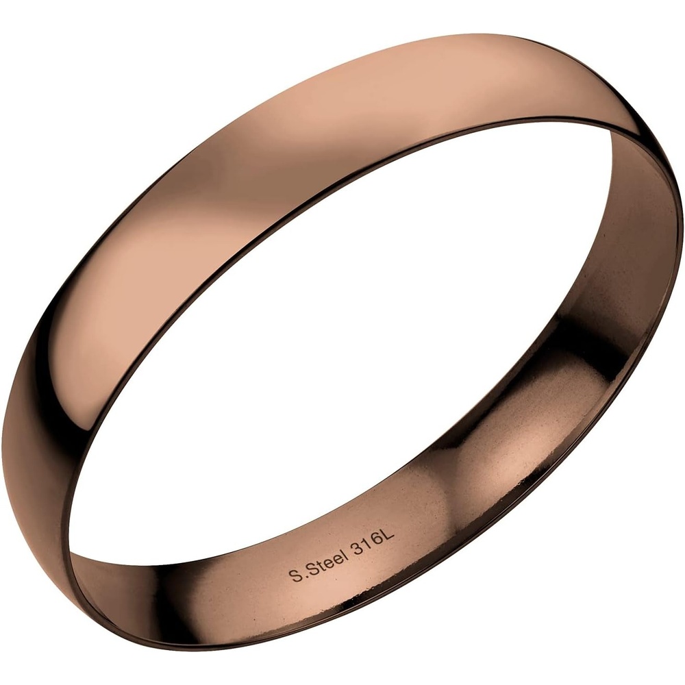 image:image555Jewelry 12mm Wide Stainless Steel Solid Slip On Bangle Bracelet for Women With Small WristCoffee Small