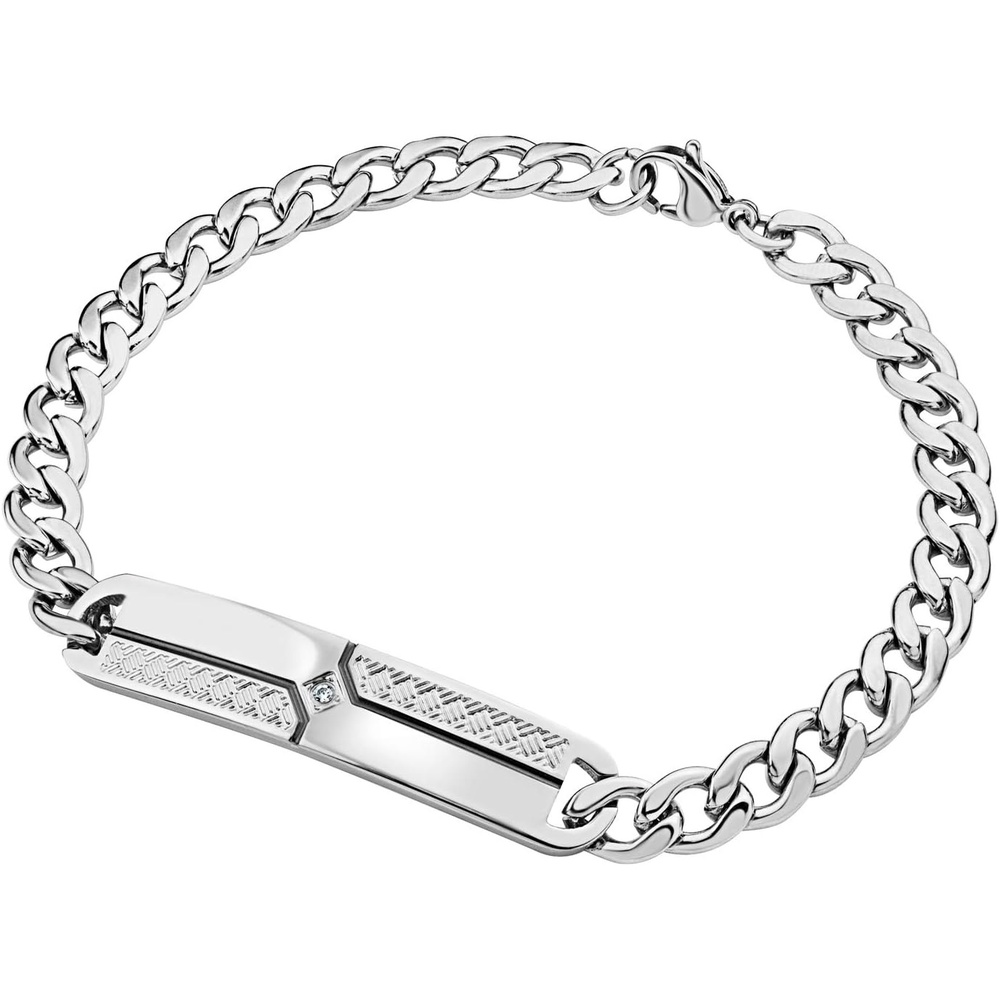 image:image555Jewelry 6mm Stainless Steel Curb Flat Cuban Link Chain Bracelet for Men 825 InchSilver Black