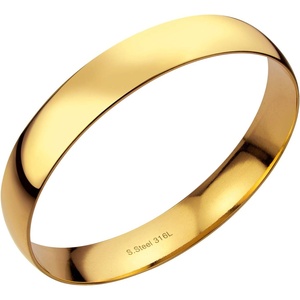 image:image555Jewelry 12mm Wide Stainless Steel Solid Slip On Bangle Bracelet for Women With Small WristGold Small
