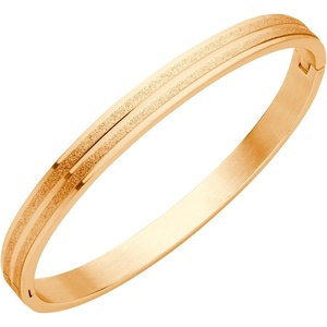 image:image555Jewelry 4mm Sparkly Stainless Steel Solid Hinged Bangle Bracelet for WomenRose Gold Style 3