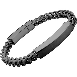 image:image555Jewelry 6mm Stainless Steel Square Franco Chain Bracelet for Men 65 to 9 InchBlack Style 2