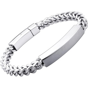 image:image555Jewelry 6mm Stainless Steel Square Franco Chain Bracelet for Men 65 to 9 InchSilver Style 2