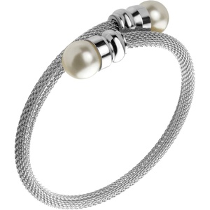 image:image555Jewelry Adjustable Twisted Cable Wire amp Pearls Bangle Bracelet Cuff for Women