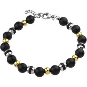 image:image555Jewelry Stainless Steel Adjustable Ball Bead Bracelet for Women amp MenSilver  Gold  Black