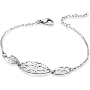 image:image555Jewelry Stainless Steel Adjustable Dainty Abstract Link Bracelet for Women amp LadiesSilver
