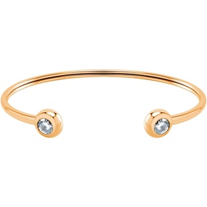 image:image555Jewelry Stainless Steel Open Cuff Bangle CZ Bead Bracelet for Women amp LadiesRose Gold