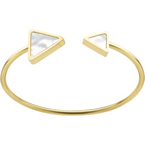 image:image555Jewelry Stainless Steel amp Shell Open Cuff Bangle Geometric Triangle Heart Bracelet for Women amp LadiesGold Triangle with Two Shells Endings
