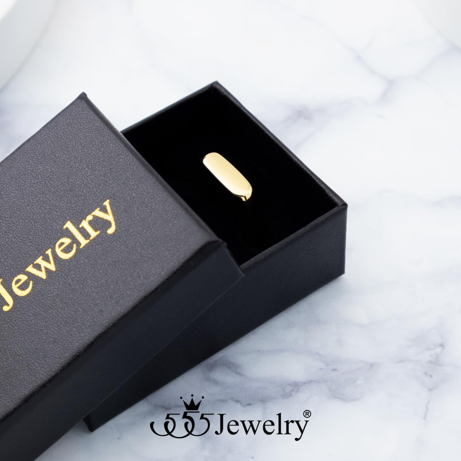 image:image555Jewelry Stainless Steel Solid Plain High Polish Round Signet Ring for MenOval Gold
