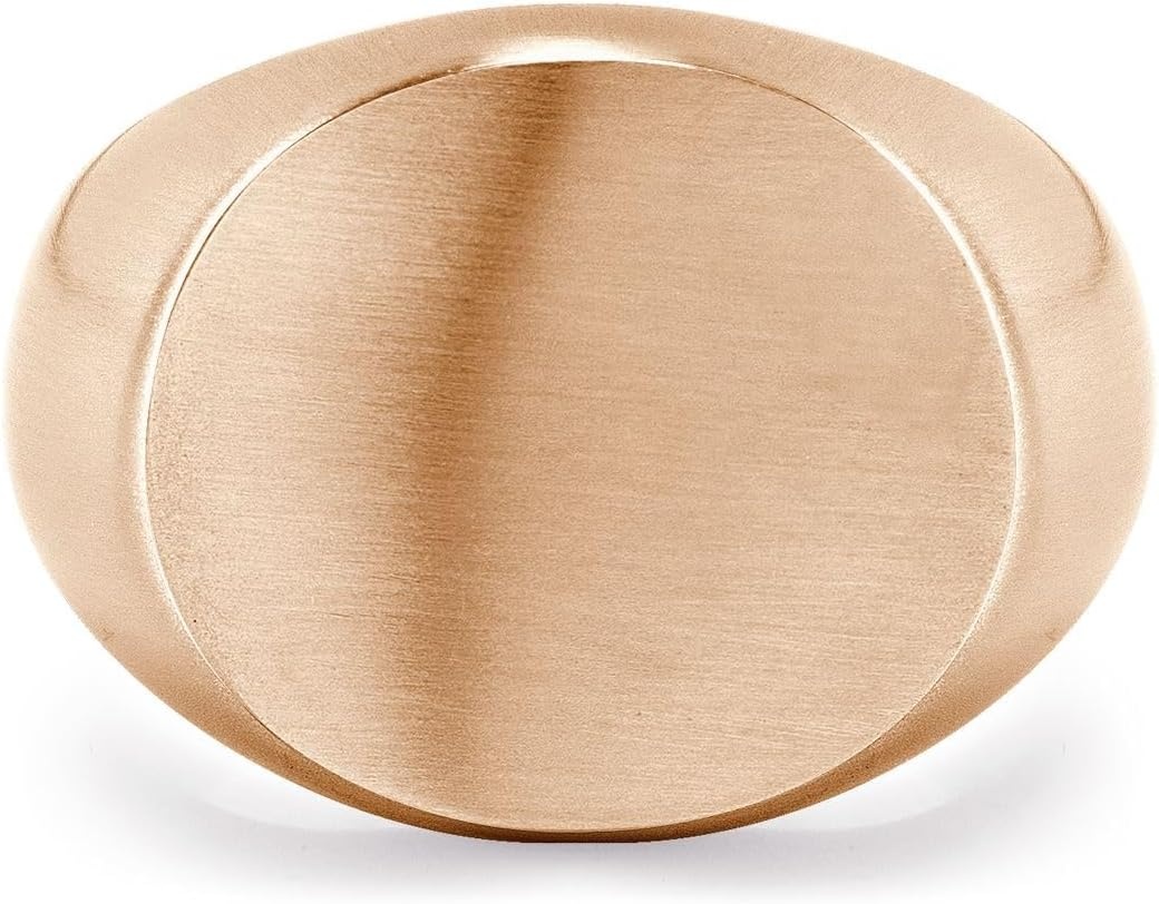 image:image555Jewelry Stainless Steel Solid Plain High Polish Round Signet Ring for MenRose Gold Matt
