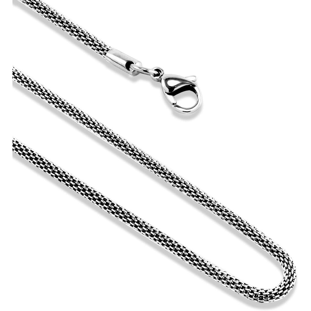 image:image555Jewelry 33mm Stainless Steel Mesh Necklace for Women amp Men Available in 1622Silver