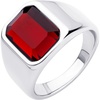 Silver - Red CZ
