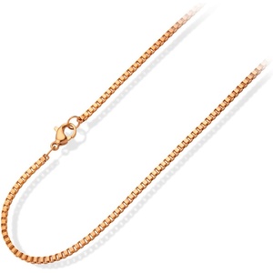 image:image555Jewelry 25mm Stainless Steel Box Chain Necklace for Men amp Women 1628 InchSquare Box Chain  Rose Gold