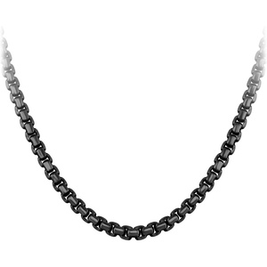image:image555Jewelry 5mm Stainless Steel Box Chain Necklace for Men amp Women 1624 InchBlack