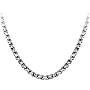 image:image555Jewelry 5mm Stainless Steel Box Chain Necklace for Men amp Women 1624 InchSilver