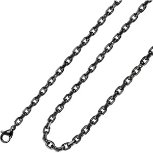image:image555Jewelry 5mm Stainless Steel Cable Chain Necklace for Men amp Women 1624 InchBlack