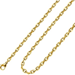 image:image555Jewelry 5mm Stainless Steel Cable Chain Necklace for Men amp Women 1624 InchGold