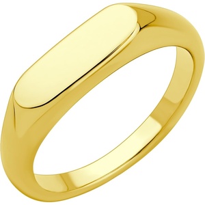 image:image555Jewelry Stainless Steel Solid Plain High Polish Round Signet Ring for MenOval Gold