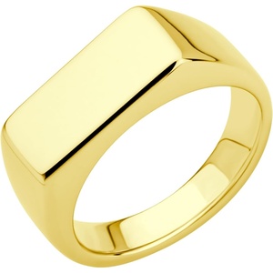 image:image555Jewelry Stainless Steel Solid Plain High Polish Round Signet Ring for MenRectangle Gold