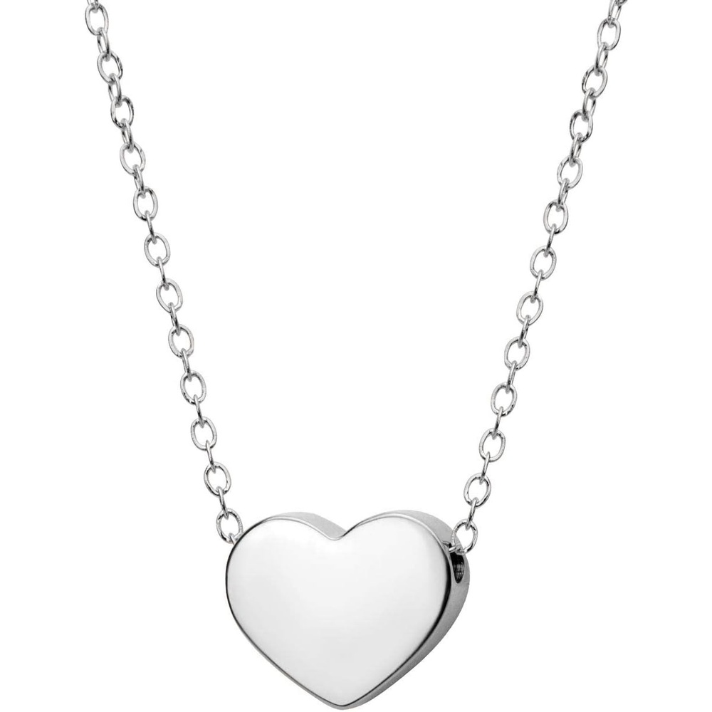 image:image555Jewelry Womens Stainless Steel Love Cute Heart Shape Dainty Pendant NecklaceSilver v2