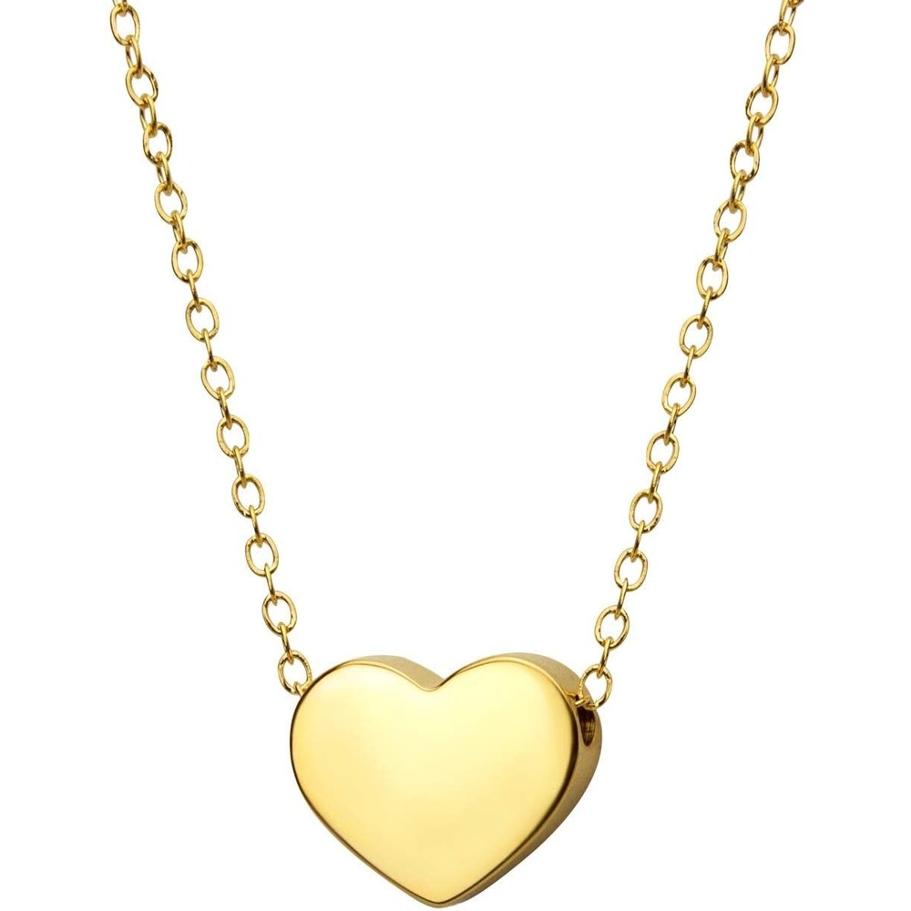 image:image555Jewelry Womens Stainless Steel Love Cute Heart Shape Dainty Pendant NecklaceYellow Gold v2