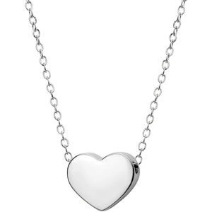image:image555Jewelry Womens Stainless Steel Love Cute Heart Shape Dainty Pendant NecklaceSilver  v2