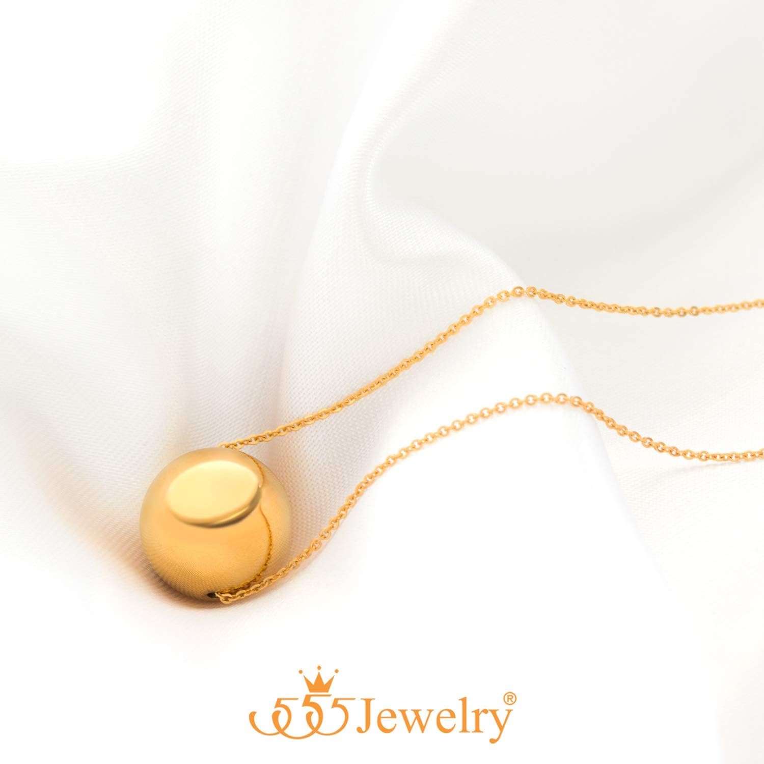 image:image555Jewelry Stainless Steel Minimalist 3D Sliding Ball Necklace for Women amp LadiesGold