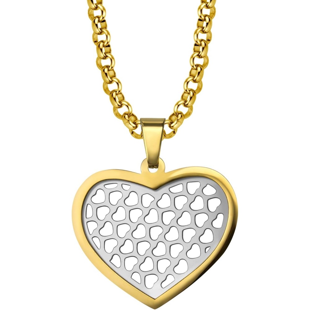image:image555Jewelry Stainless Steel Large Heart Necklace and Earrings Set for WomenNecklace Only