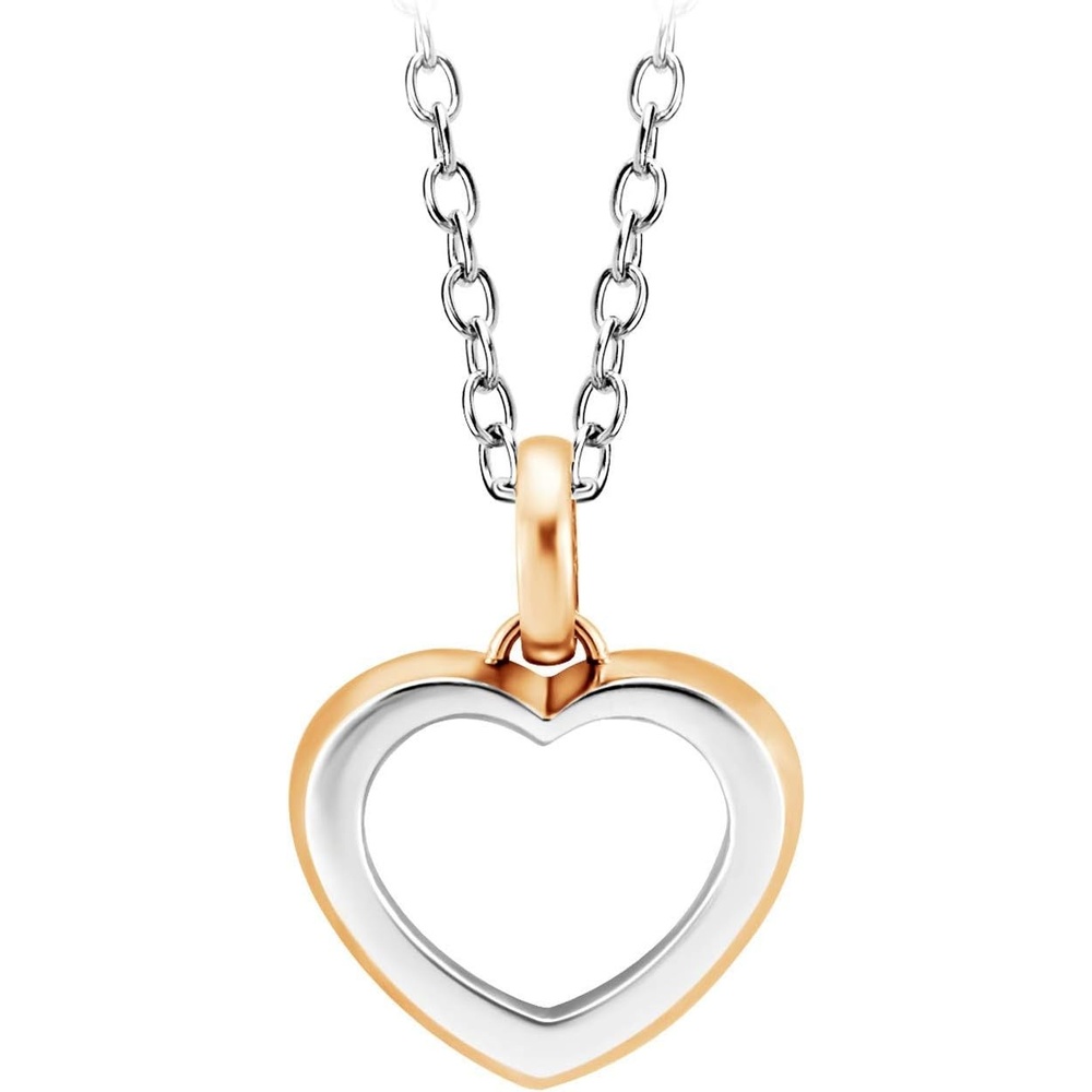 image:image555Jewelry Womens Stainless Steel Small Heart Love Romantic Pendant NecklacePink Rose Gold